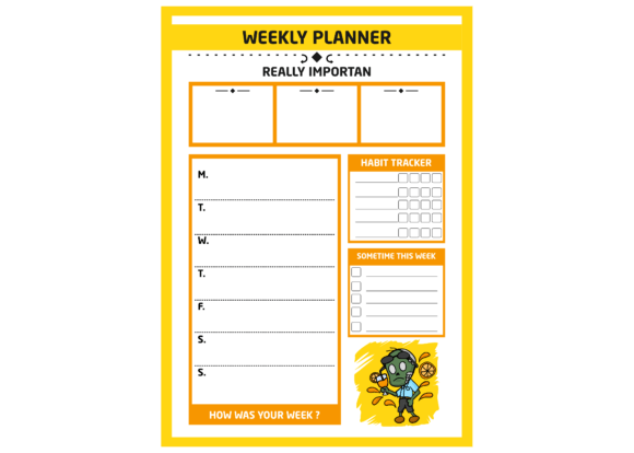 ADHD Zombie Employee Planner for Time Management