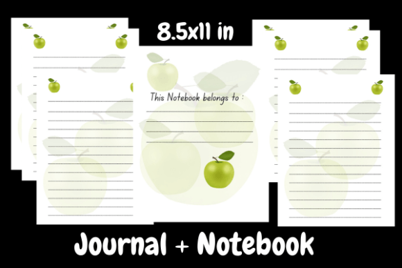 Apple Notebook Journal for Healthy Life: A Simple Canva Template for Quick Kindle Publishing