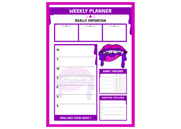 Mastering Time with Style: How the ADHD Planner with Pink Vampire Lips Theme Transforms Daily Chaos into Creative Control